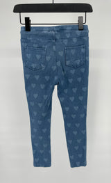 Broek Blauw Hartjes Print Maat 110