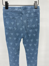 Broek Blauw Hartjes Print Maat 110