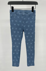 Broek Blauw Hartjes Print Maat 110