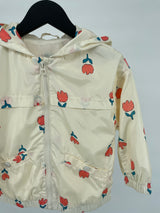 Windbreker Jas Beige Tulpenprint Maat 110