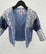 Jas Patchwork Blauw Wit Maat 104