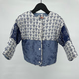 Jas Patchwork Blauw Wit Maat 104