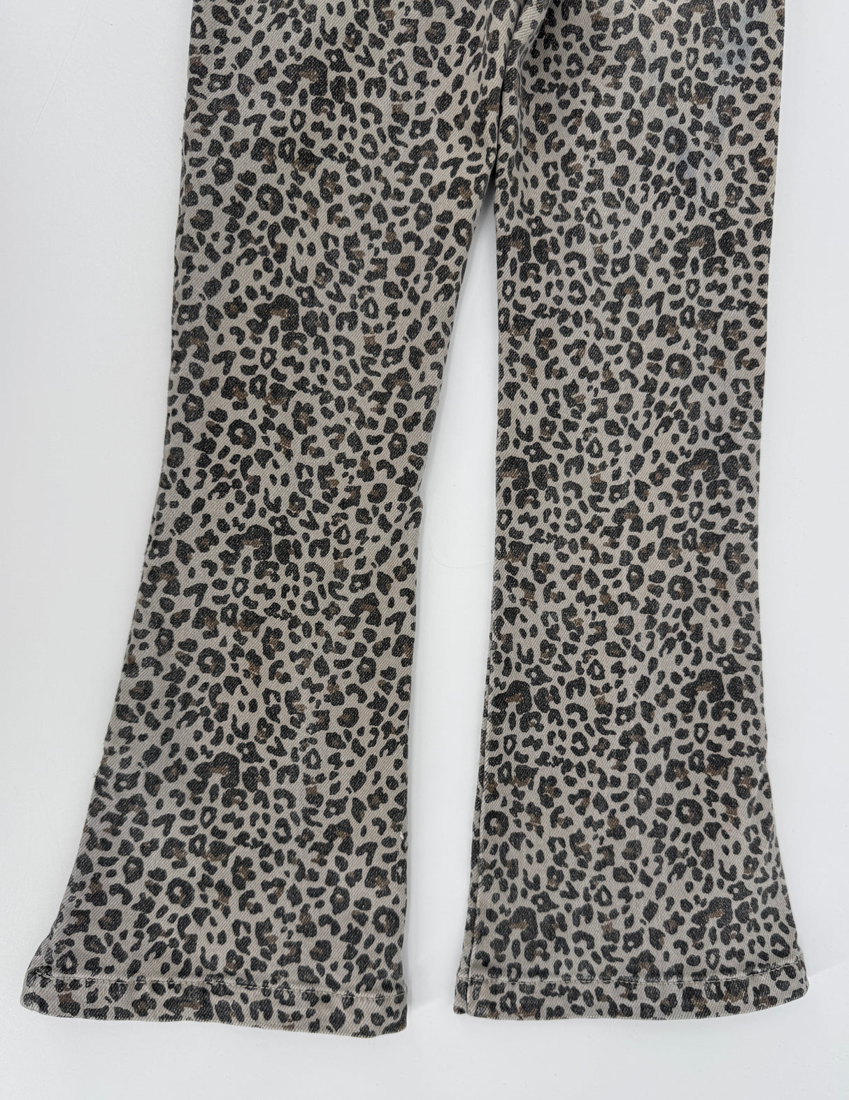 Jeans Beige Bruin Luipaard Flared Maat 122