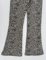 Jeans Beige Bruin Luipaard Flared Maat 122