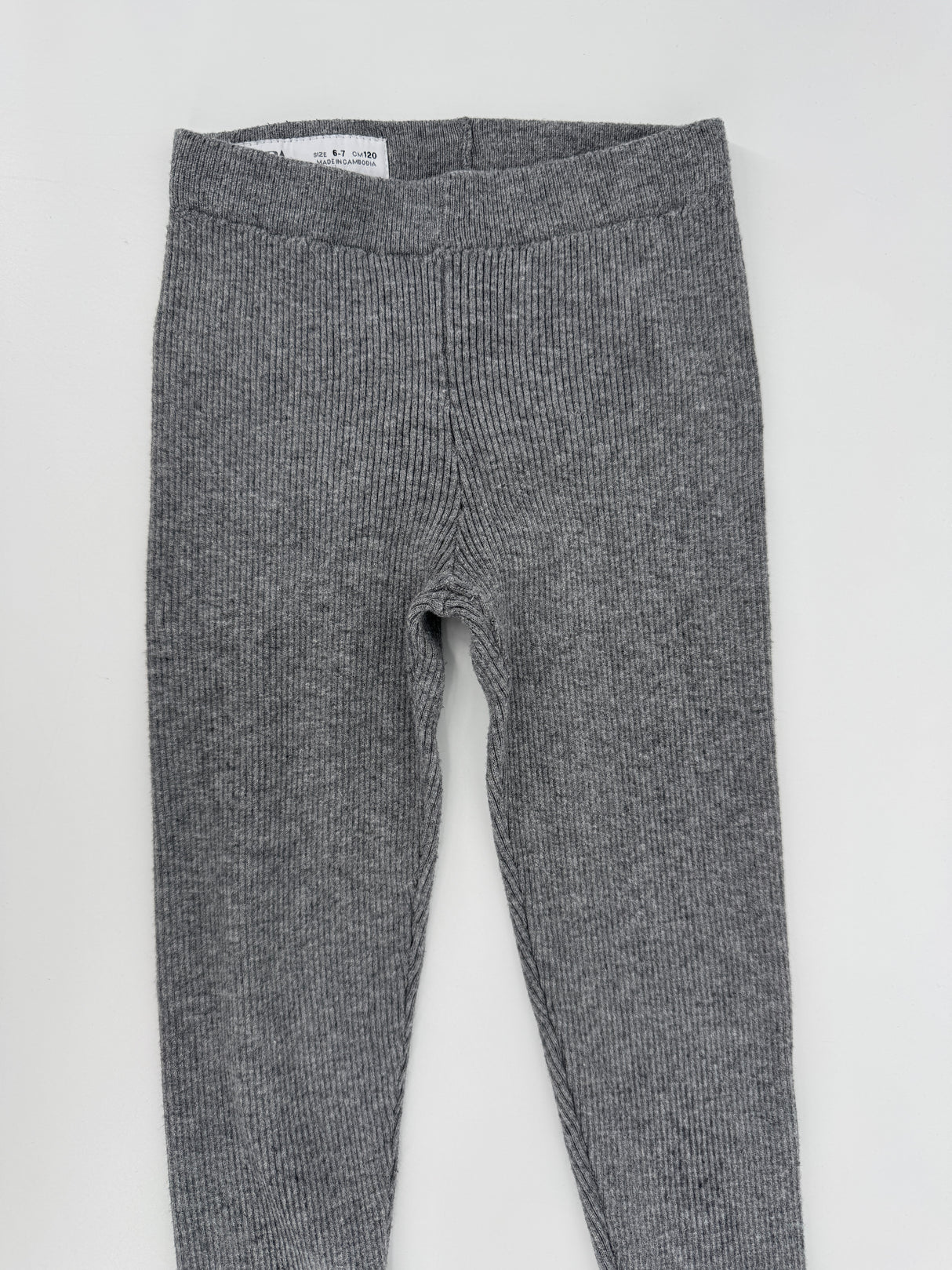 Legging Grijs Rib Maat 116 / 122