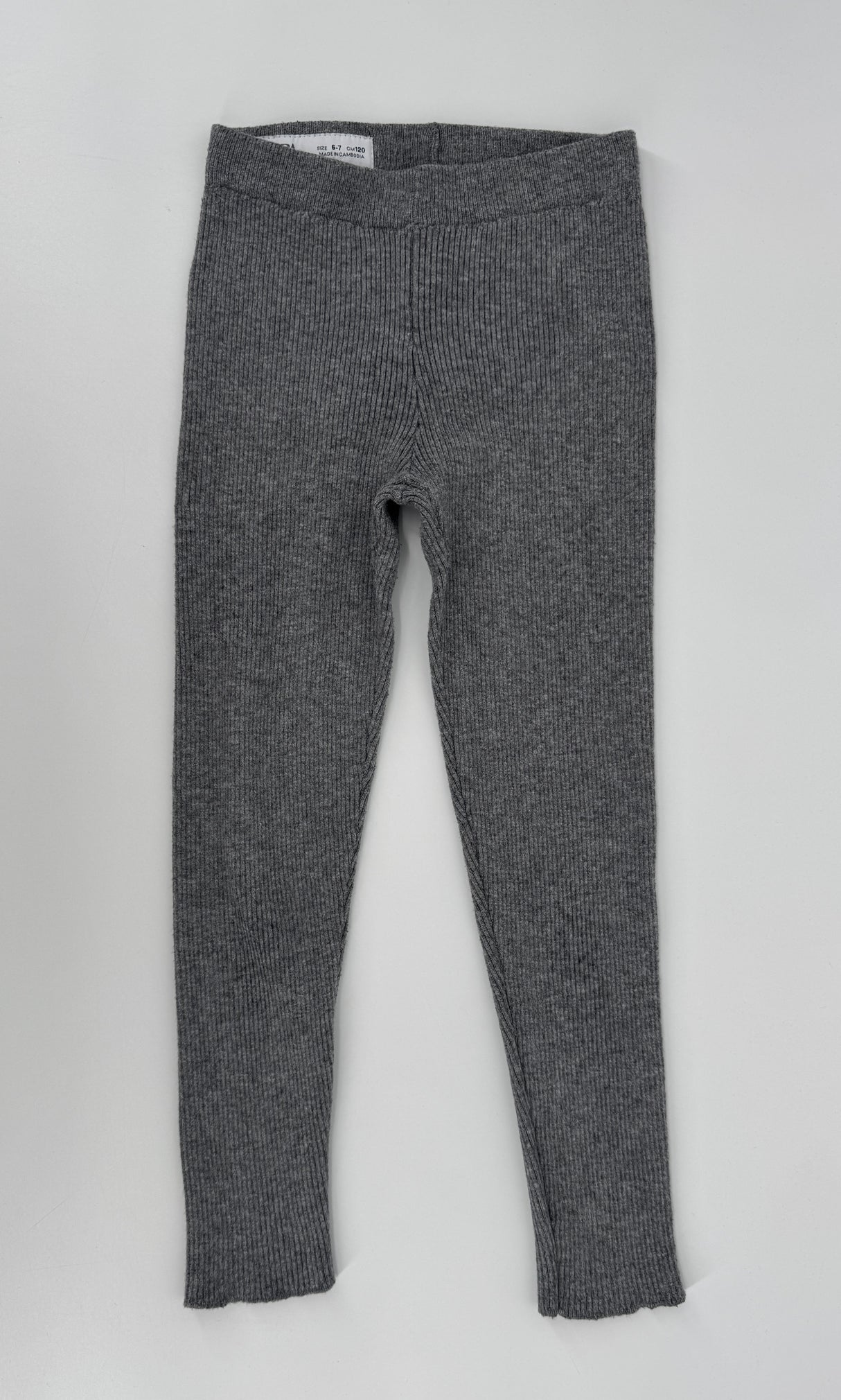 Legging Grijs Rib Maat 116 / 122