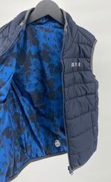 Bodywarmer Reversible Donkerblauw Blauw Spetters Maat 128